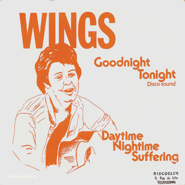 WINGS 45 tours discography french pressings 7"